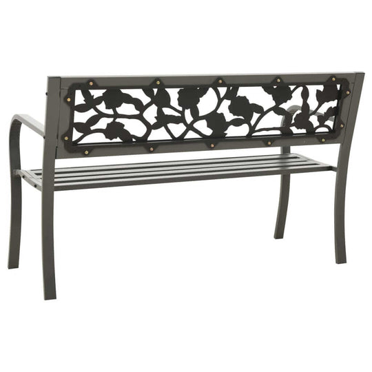 Garden Bench 125 cm Steel Grey