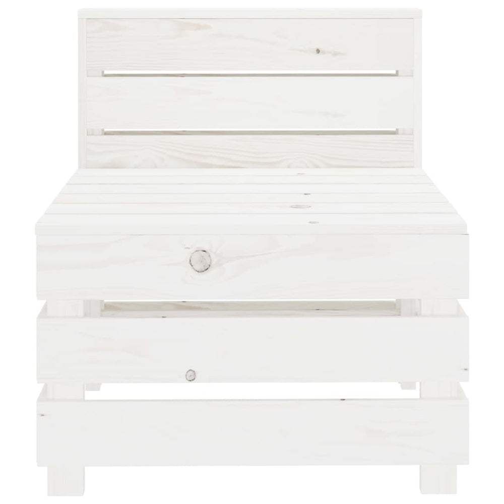 Garden Pallet Sofa White Wood