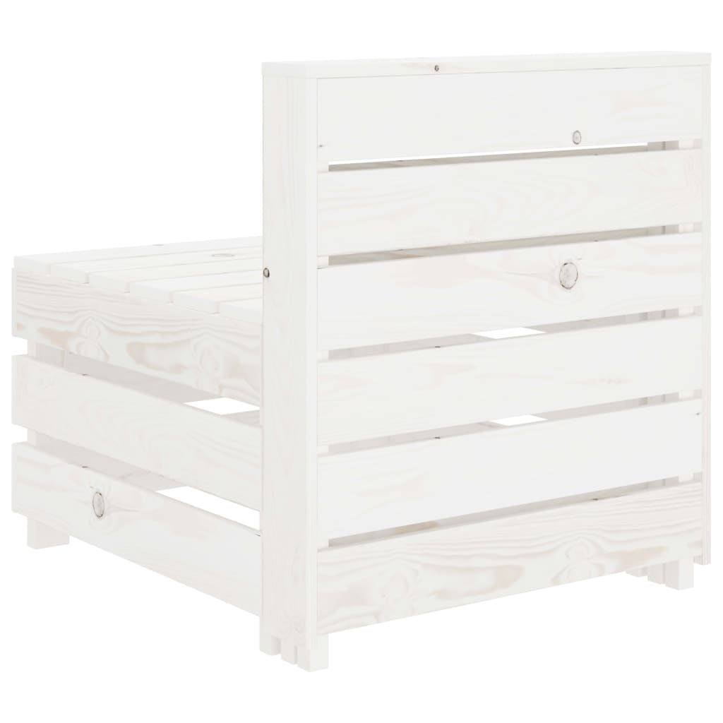 Garden Pallet Sofa White Wood