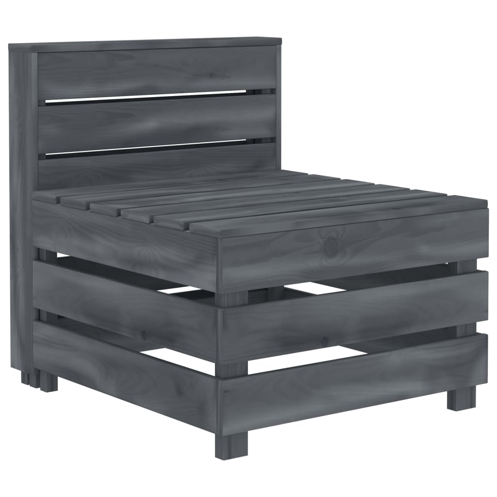 Garden Pallet Sofa Wood Grey