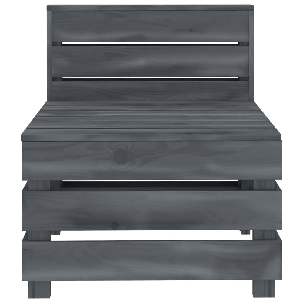 Garden Pallet Sofa Wood Grey