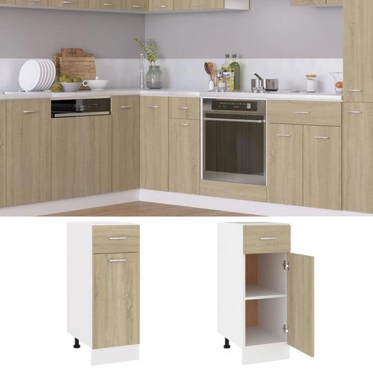 Drawer Bottom Cabinet Sonoma Oak 30x46x81.5 cm Engineered Wood