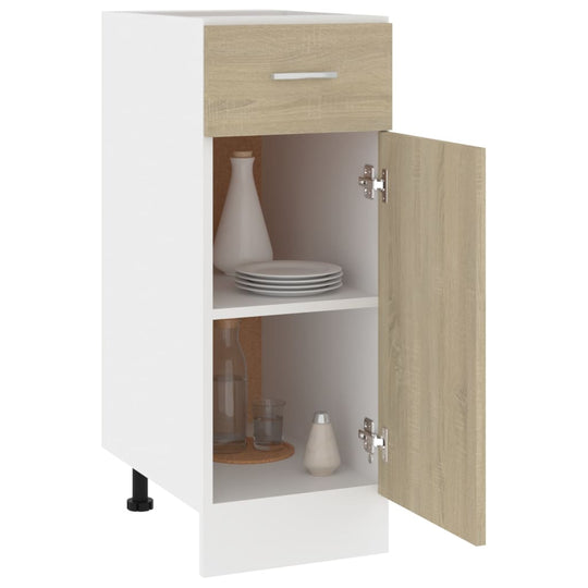 Drawer Bottom Cabinet Sonoma Oak 30x46x81.5 cm Engineered Wood