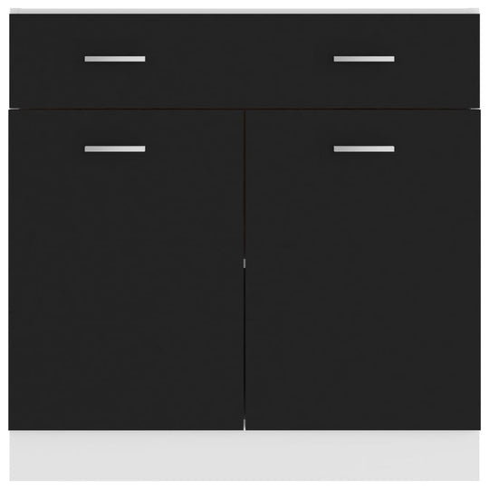 Drawer Bottom Cabinet Black 80x46x81.5 cm Engineered Wood