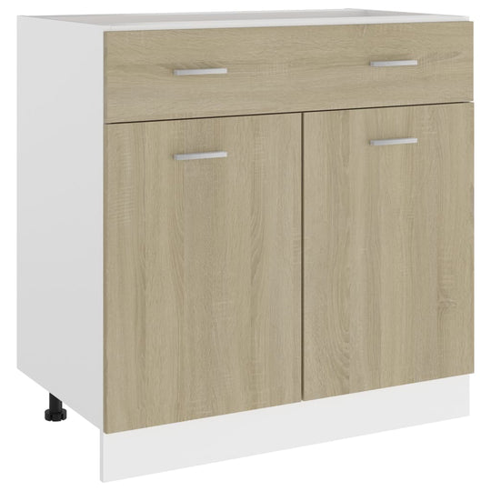 Drawer Bottom Cabinet Sonoma Oak 80x46x81.5 cm Engineered Wood