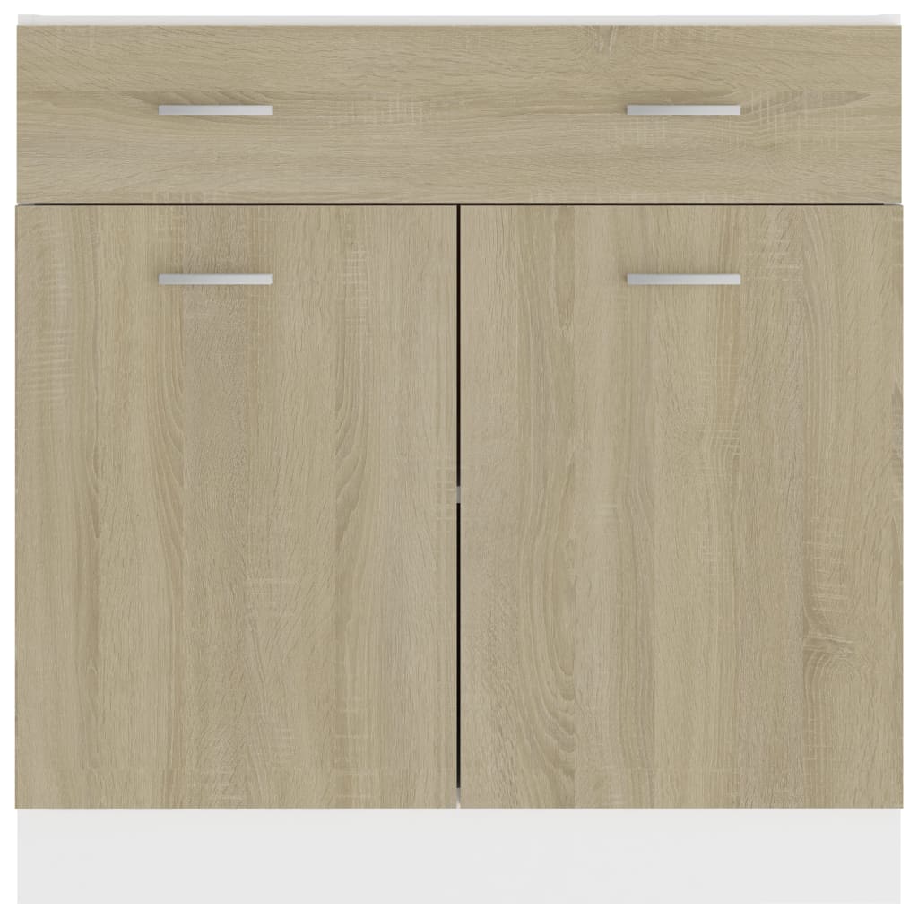 Drawer Bottom Cabinet Sonoma Oak 80x46x81.5 cm Engineered Wood