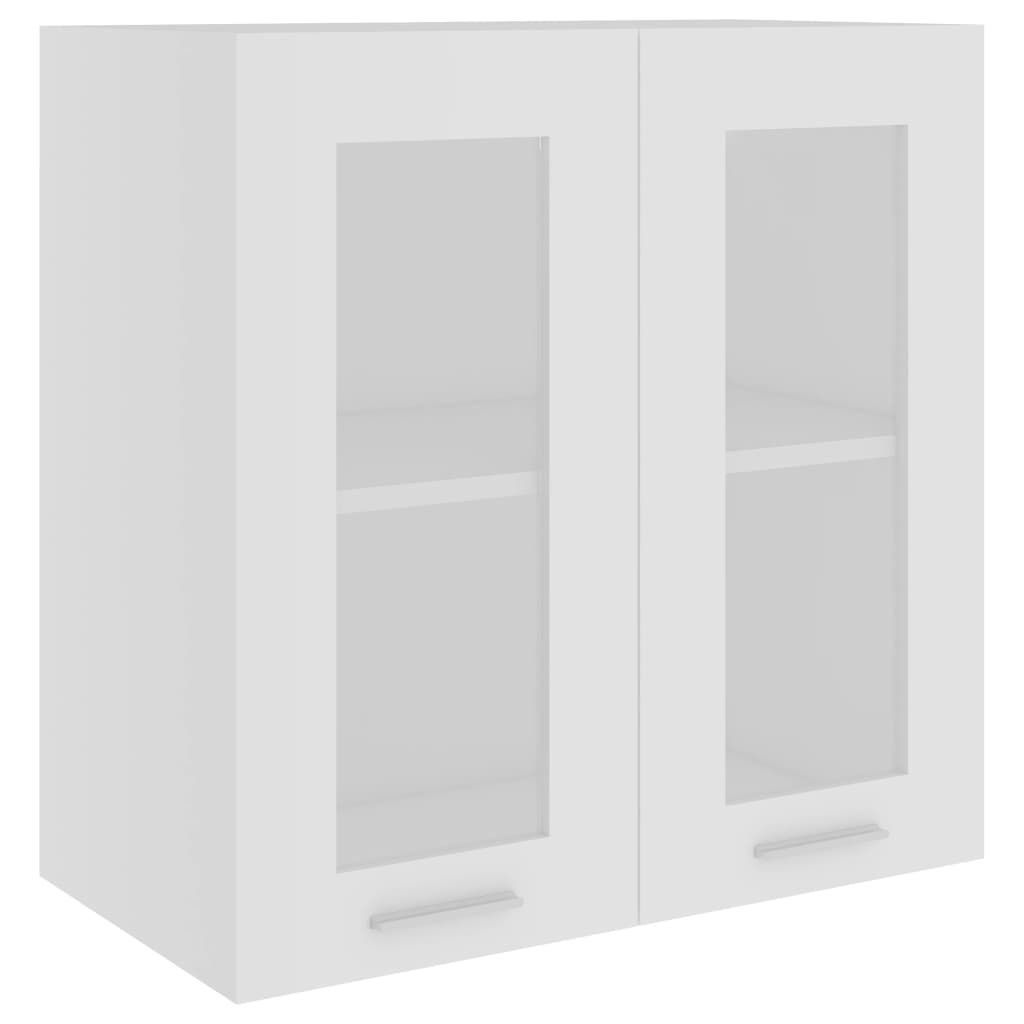 Hanging Glass Cabinet White 60x31x60 cm Engineered Wood