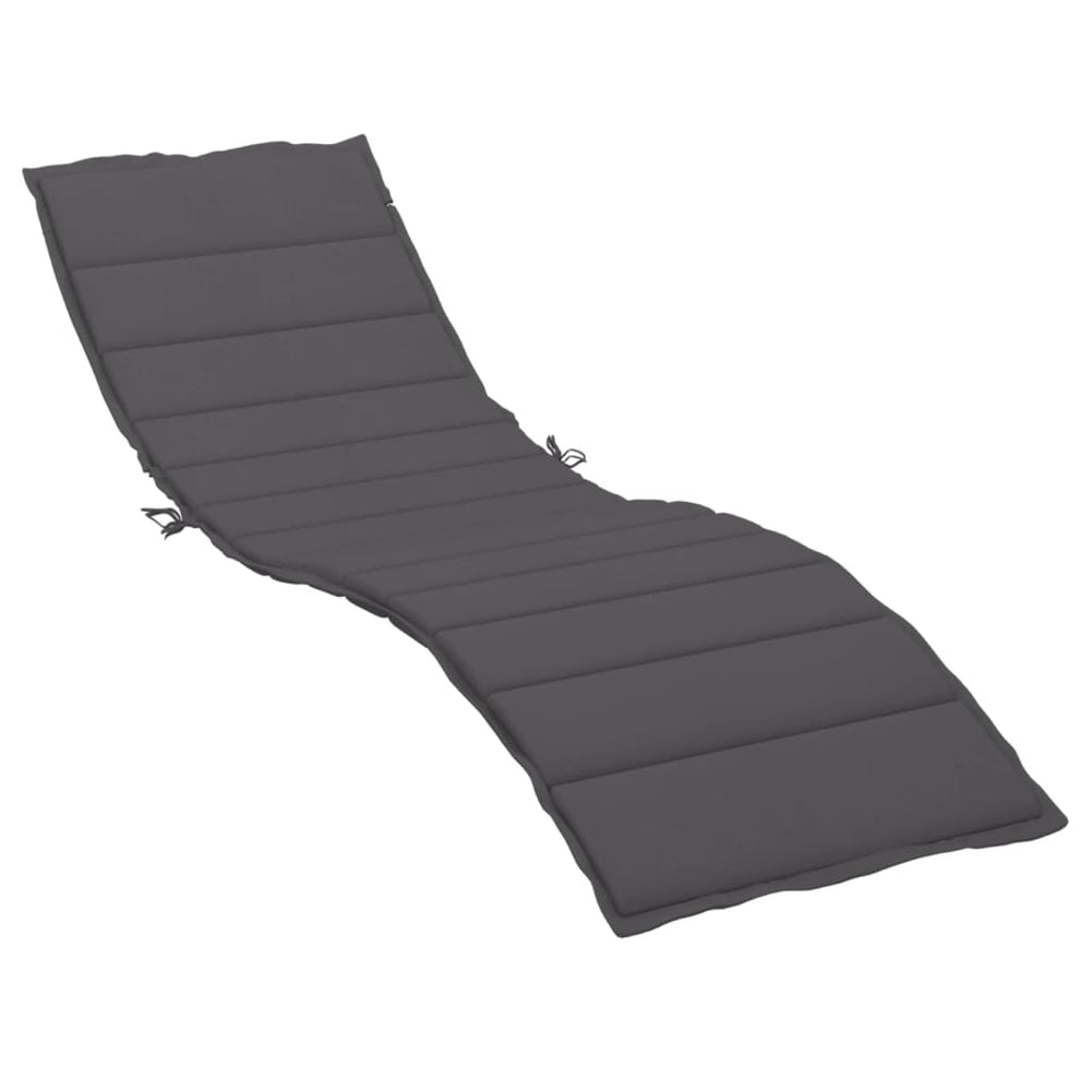 Sun Lounger Cushion Anthracite 200x70x3cm Oxford Fabric