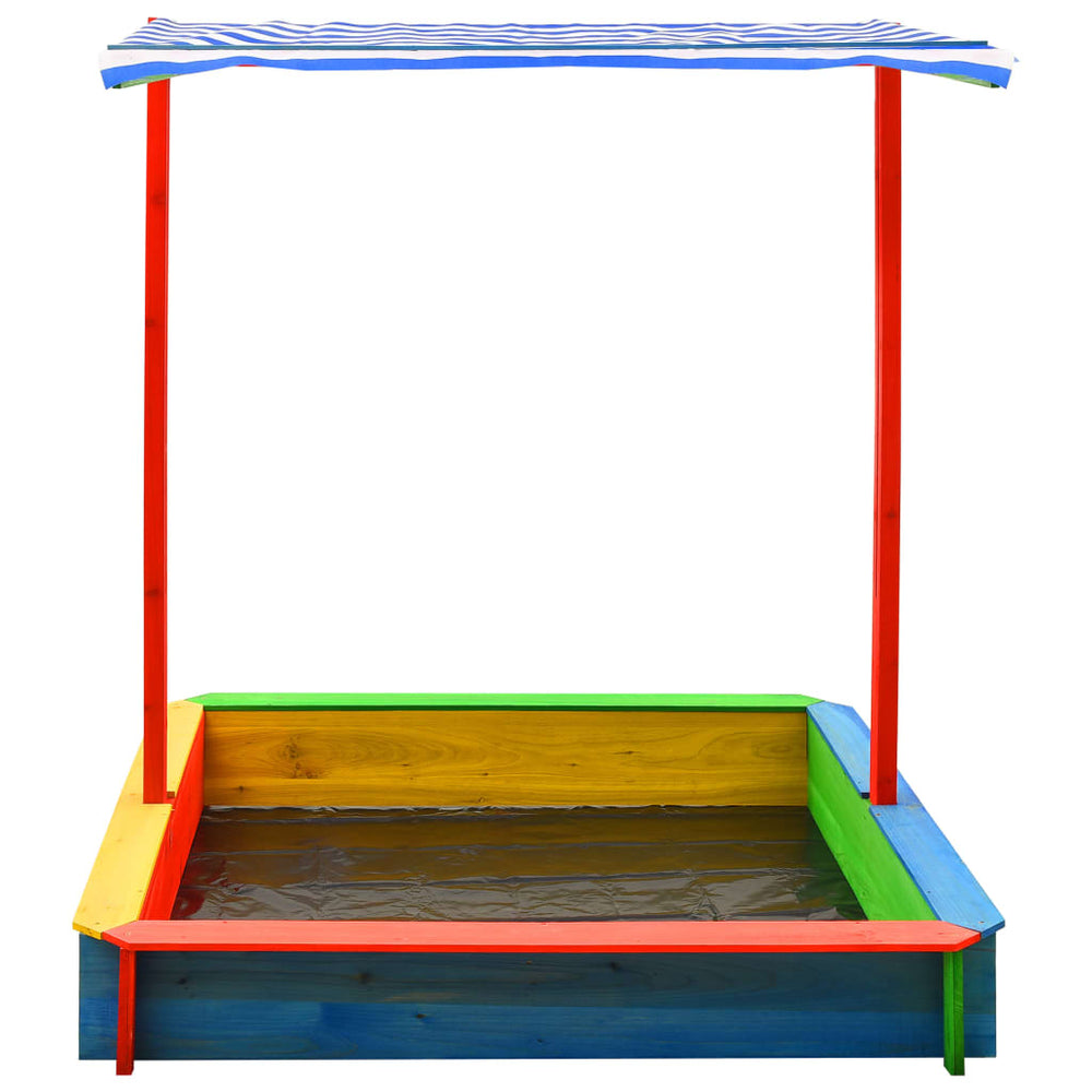 feed-cond-new, feed-sl-vidaXL Freight Payable, Multicolour, new, Outdoor Play Equipment, parcel, Sandboxes, Toys & Games, Toys & Games > Outdoor Play Equipment > Sandboxes, vidaXLSandbox With Adjustable Roof Fir Wood Multicolour Uv50 - Premium Sandboxes from vidaXL - Just $84! Shop Online Buy Now at S & D's Value Store Family Business Best Customer Service