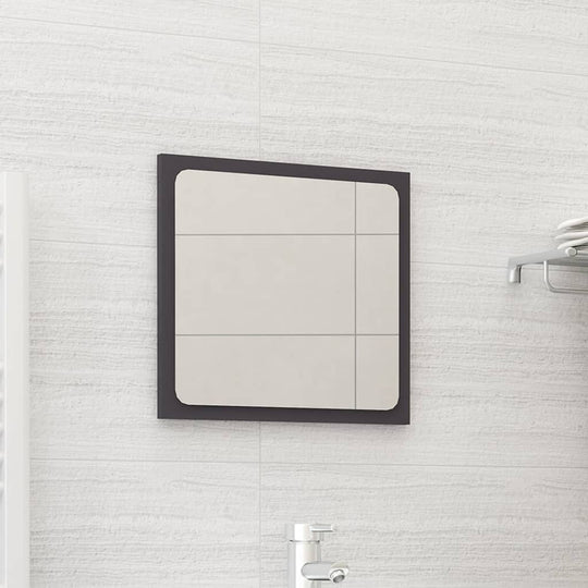 Bathroom Mirror Grey 40x1.5x37 cm Engineered Wood