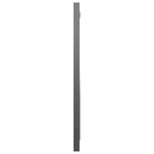 Bathroom Mirror High Gloss Grey 40x1.5x37 cm Engineered Wood