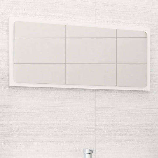 Bathroom Mirror White 80x1.5x37 cm Engineered Wood