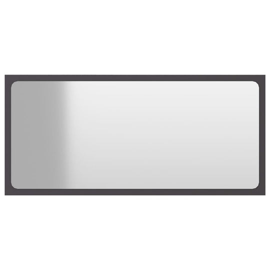 Bathroom Mirror Grey 80x1.5x37 cm Engineered Wood