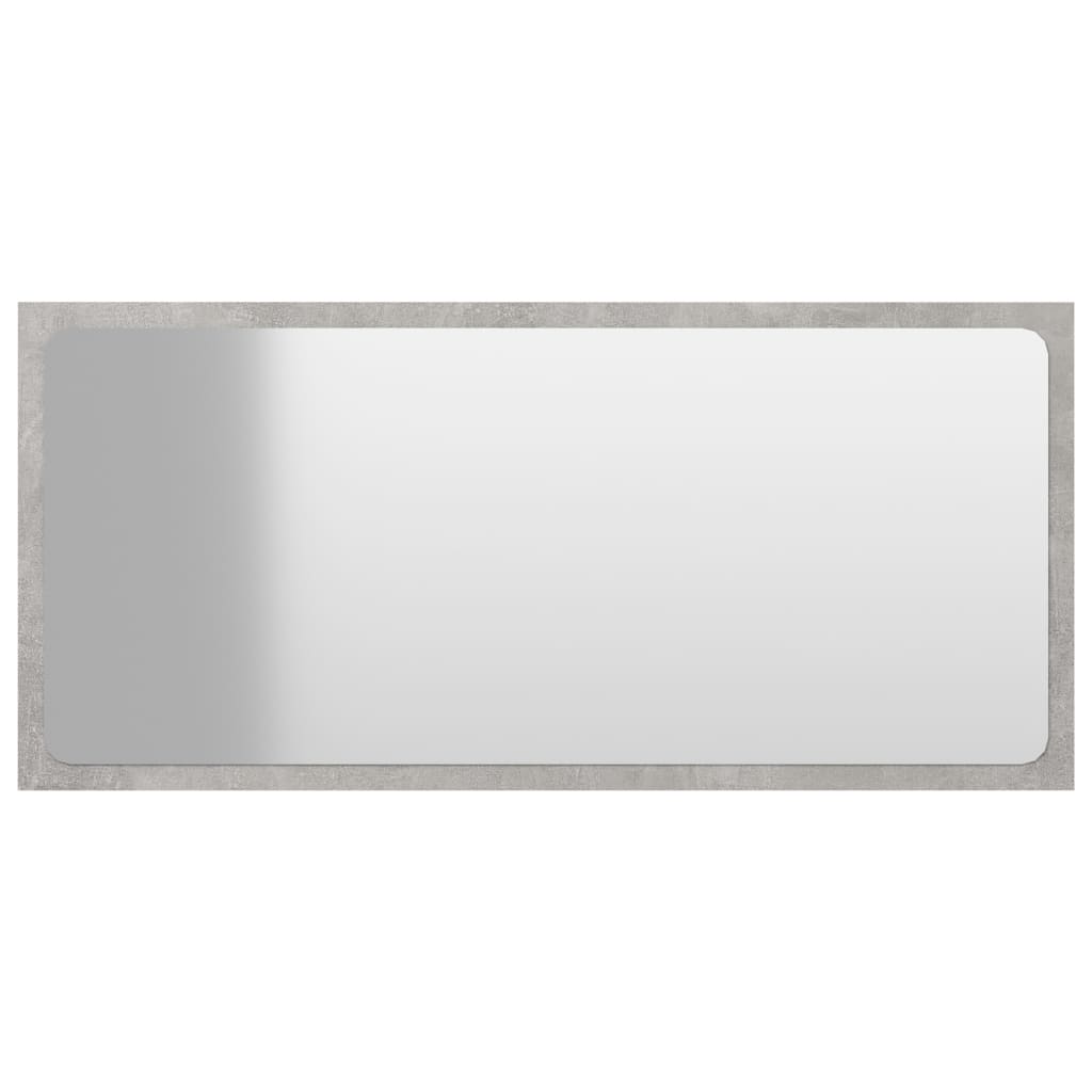 Bathroom Mirror Concrete Grey 80x1.5x37 cm Engineered Wood