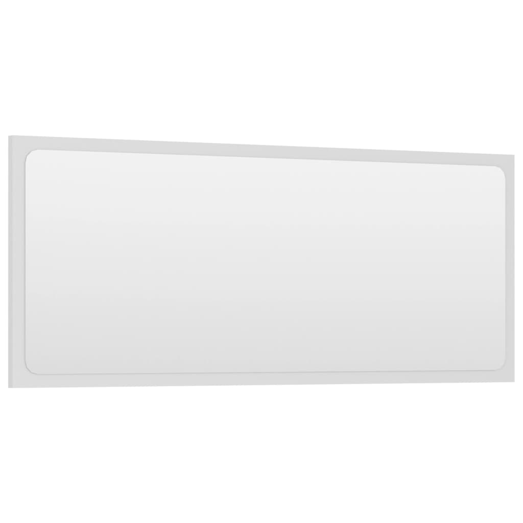 Bathroom Mirror White 90x1.5x37 cm Engineered Wood