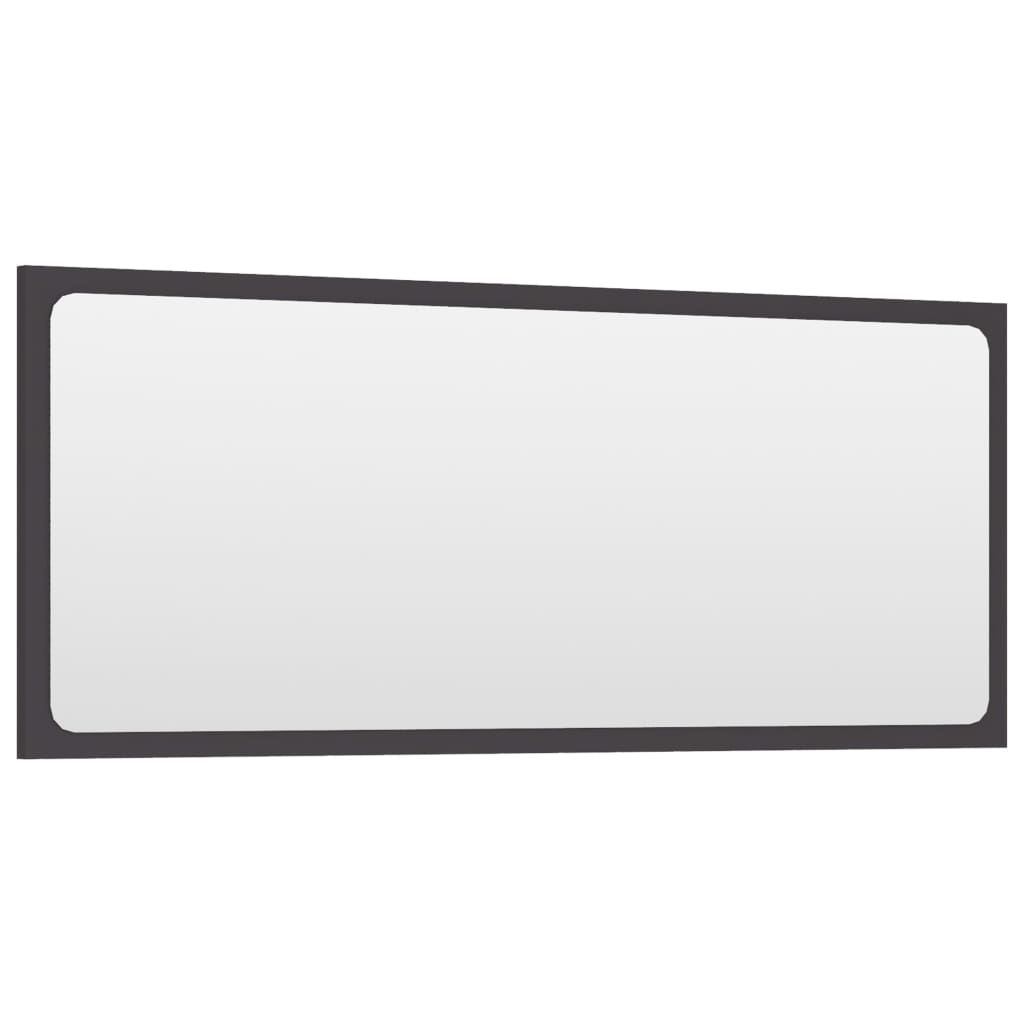 Bathroom Mirror Grey 90x1.5x37 cm Engineered Wood