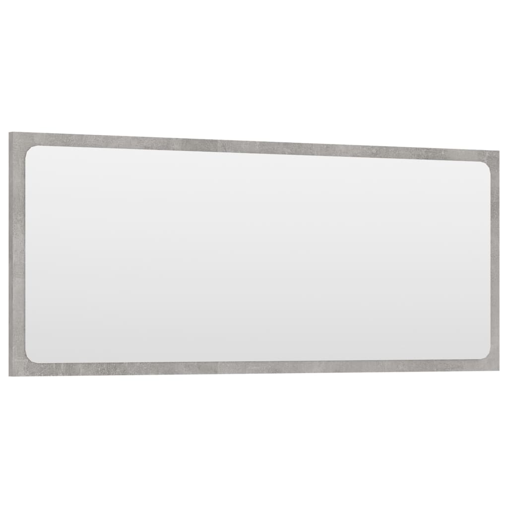 Bathroom Mirror Concrete Grey 90x1.5x37 cm Engineered Wood