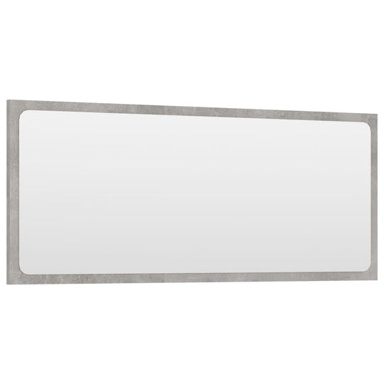 Bathroom Mirror Concrete Grey 90x1.5x37 cm Engineered Wood