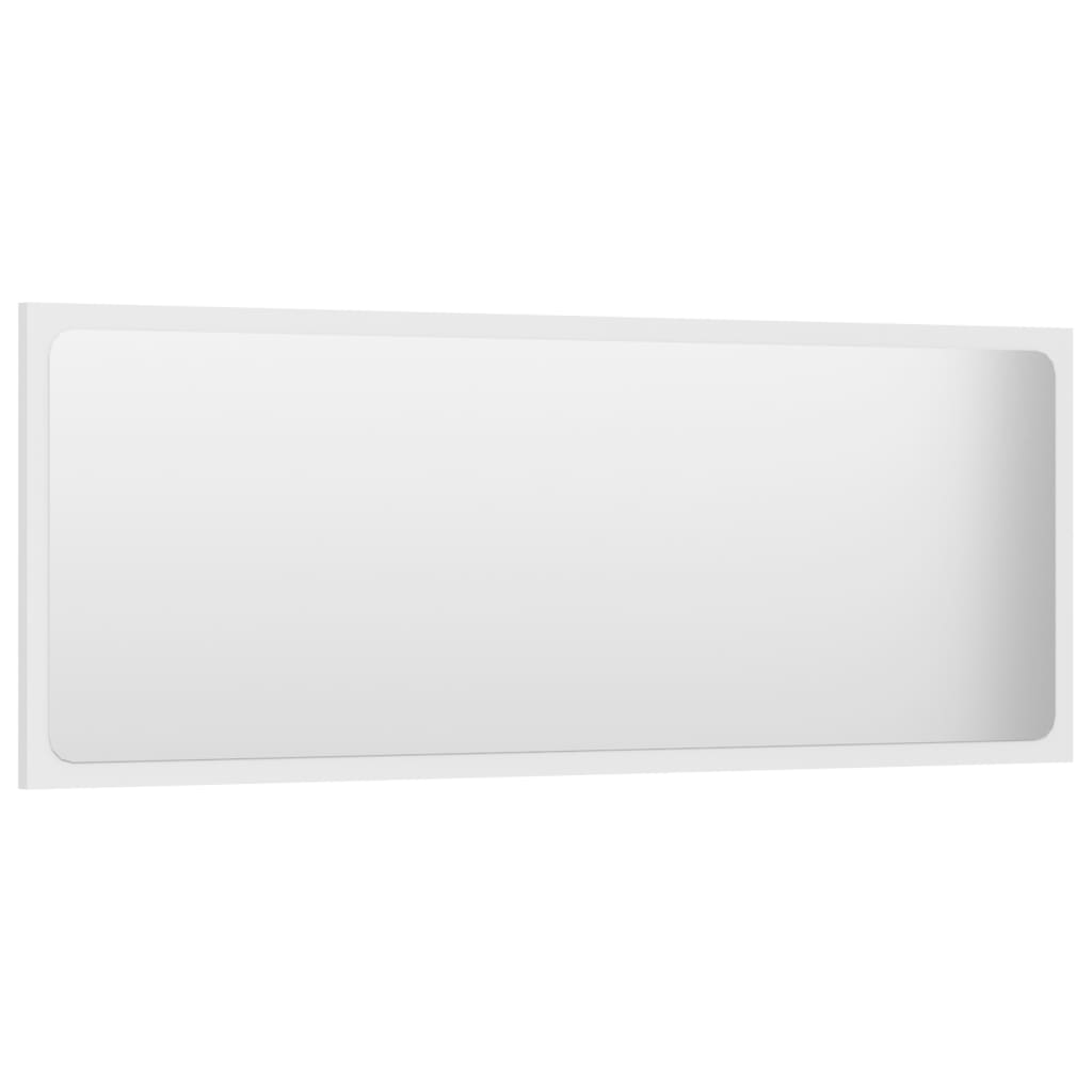 Bathroom Mirror White 100x1.5x37 cm Engineered Wood