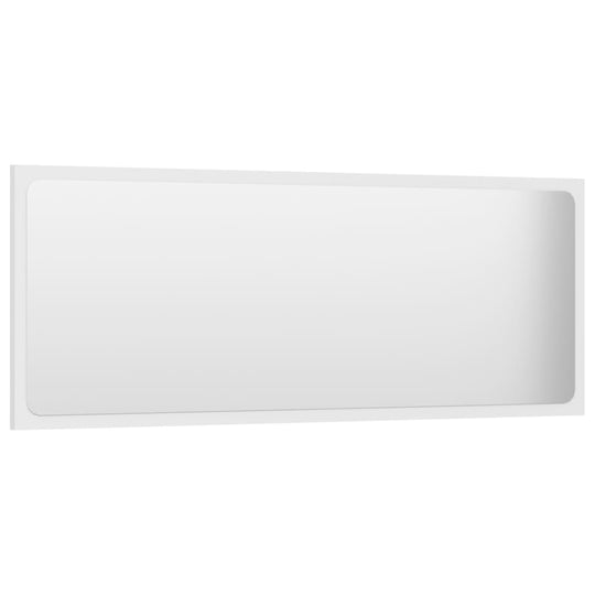 Bathroom Mirror White 100x1.5x37 cm Engineered Wood