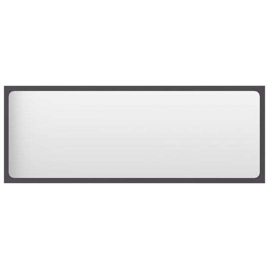 Bathroom Mirror Grey 100x1.5x37 cm Engineered Wood