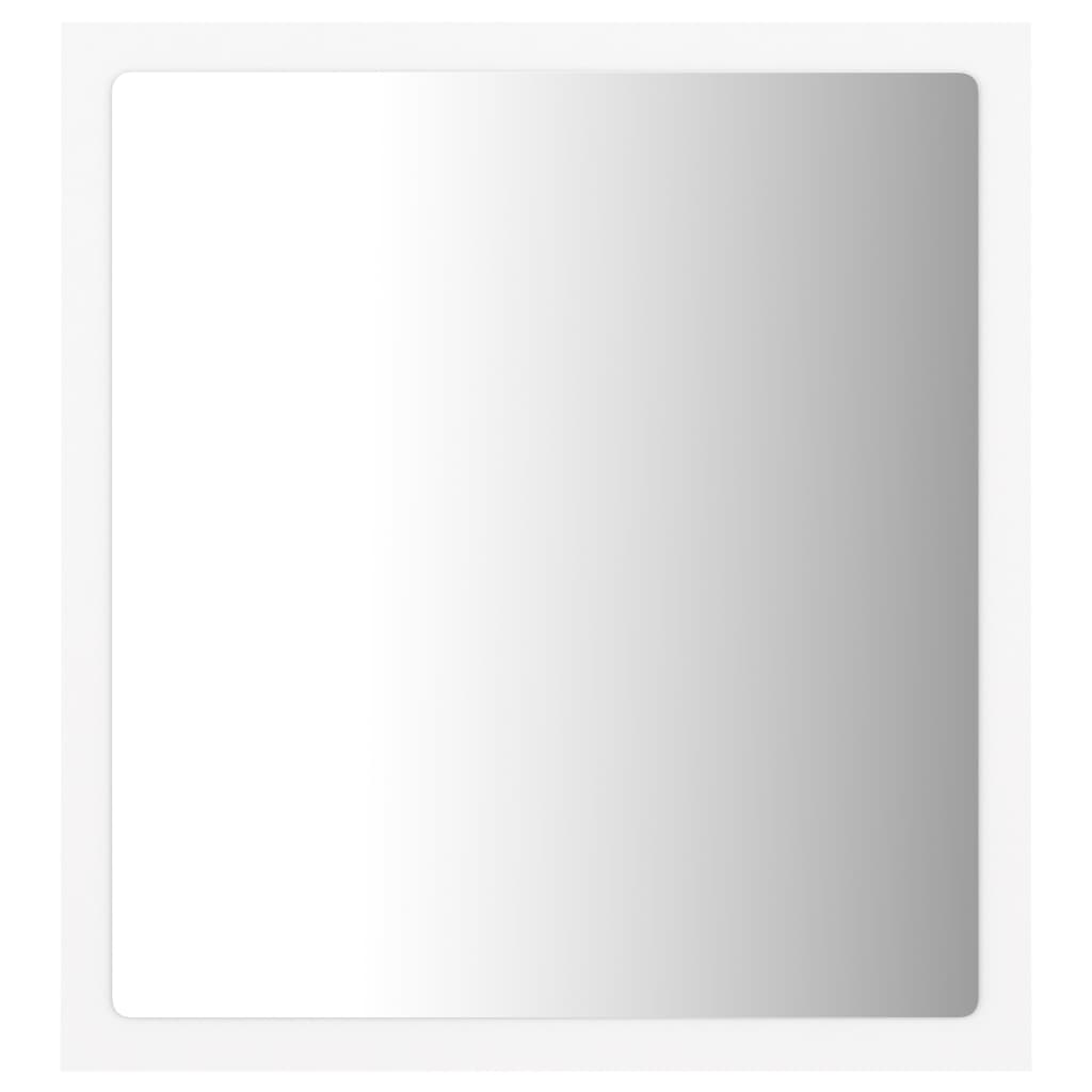 LED Bathroom Mirror White 40x8.5x37 cm Acrylic