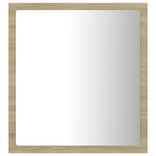 LED Bathroom Mirror Sonoma Oak 40x8.5x37 cm Acrylic