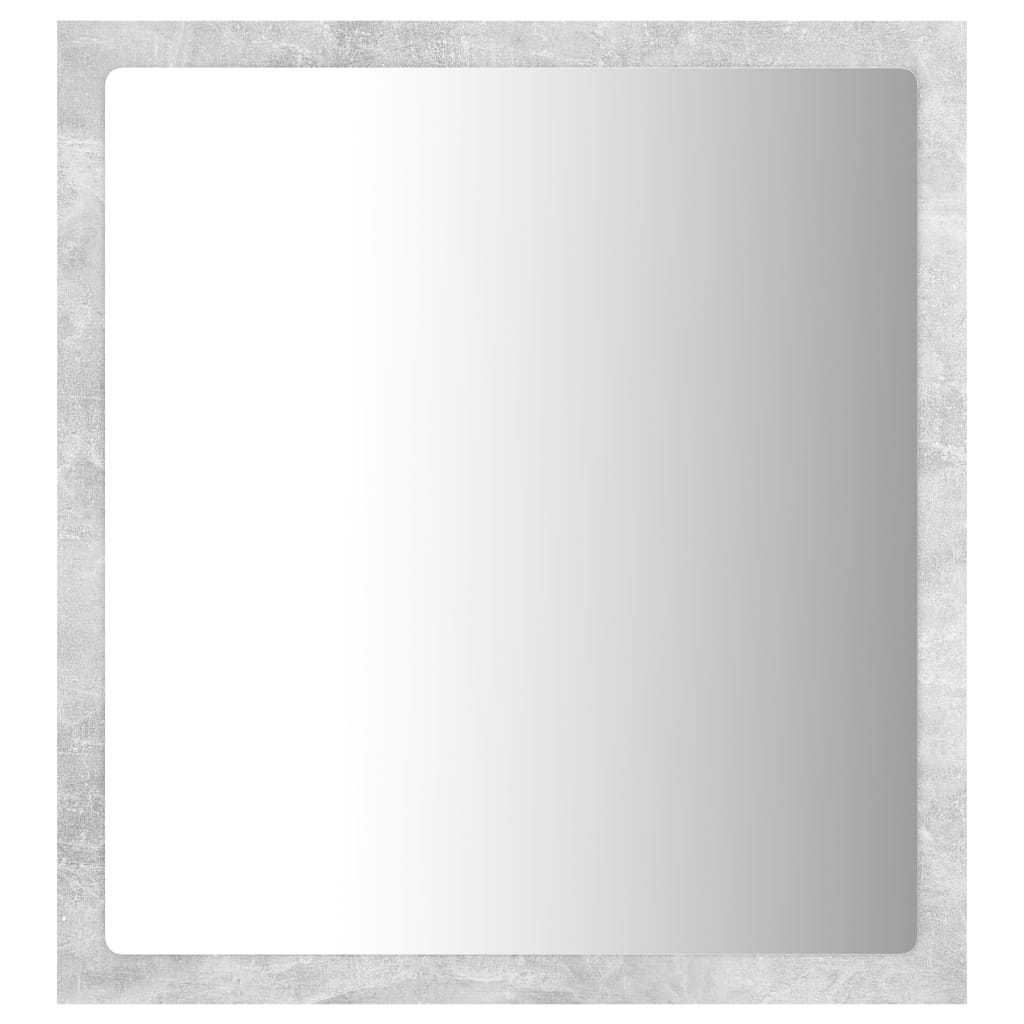 LED Bathroom Mirror Concrete Grey 40x8.5x37 cm Acrylic