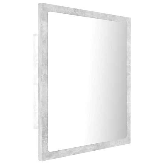 LED Bathroom Mirror Concrete Grey 40x8.5x37 cm Acrylic