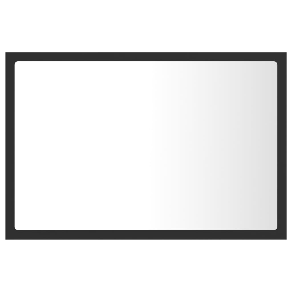 LED Bathroom Mirror Grey 60x8.5x37 cm Acrylic