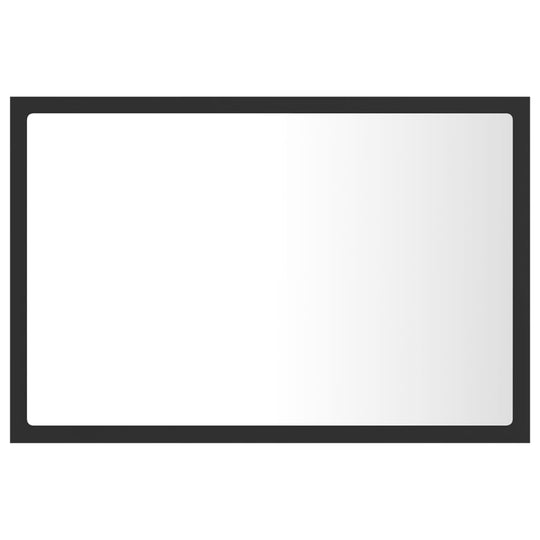 LED Bathroom Mirror Grey 60x8.5x37 cm Acrylic