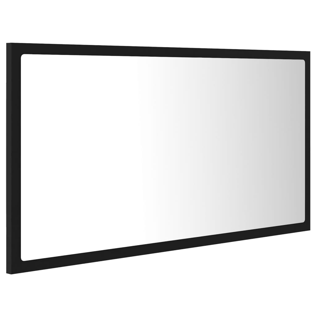 LED Bathroom Mirror Black 80x8.5x37 cm Acrylic