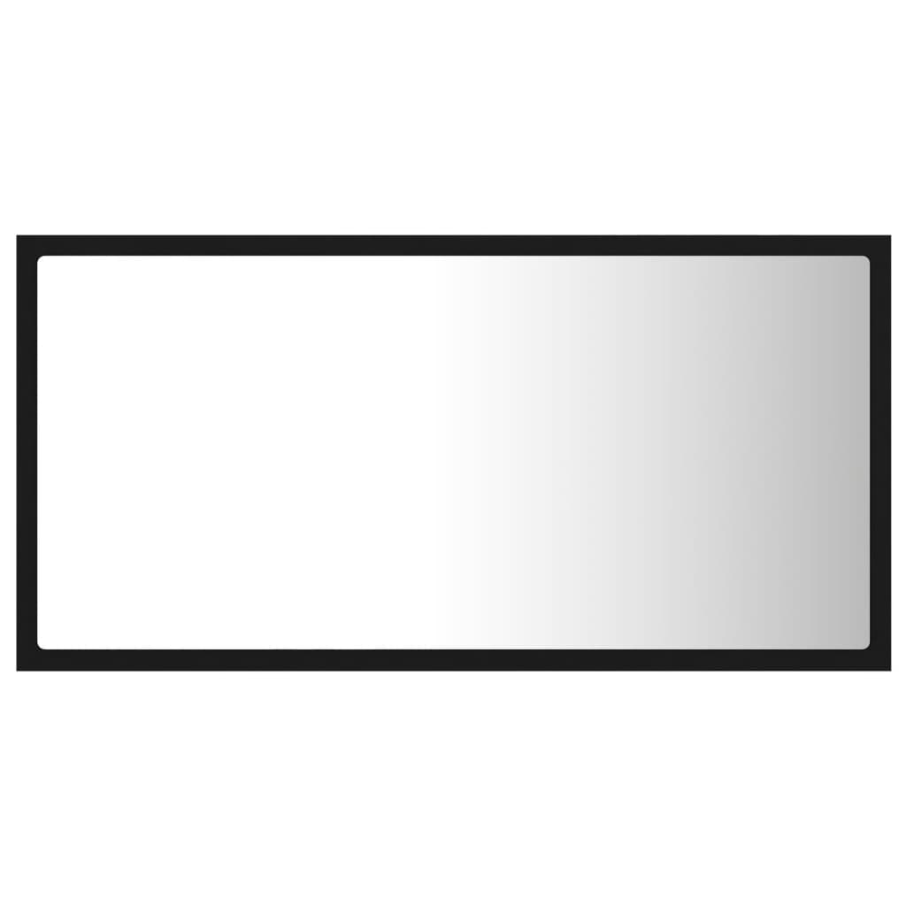 LED Bathroom Mirror Black 80x8.5x37 cm Acrylic