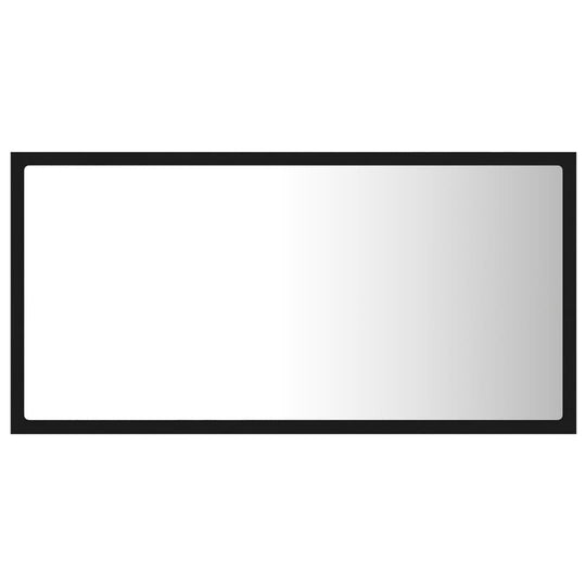 LED Bathroom Mirror Black 80x8.5x37 cm Acrylic