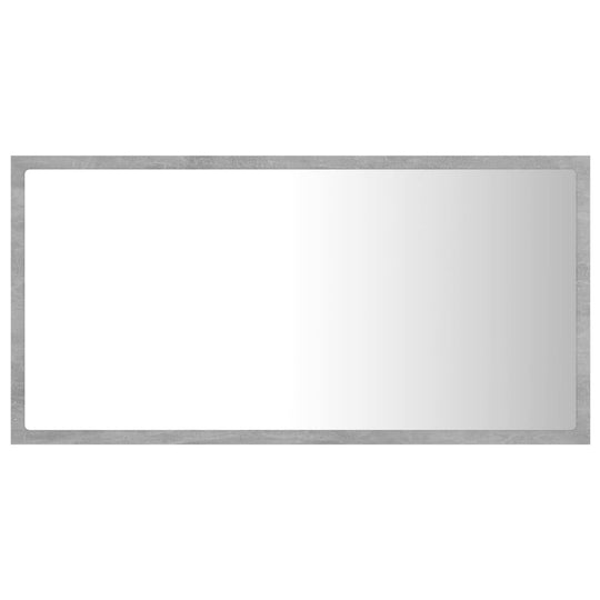 LED Bathroom Mirror Concrete Grey 80x8.5x37 cm Acrylic