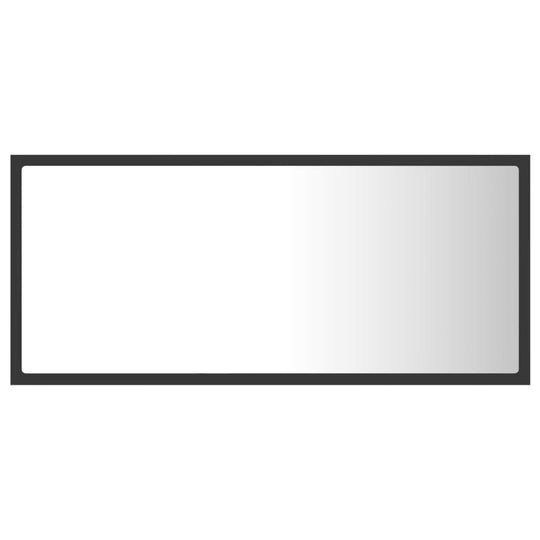 LED Bathroom Mirror Grey 90x8.5x37 cm Acrylic