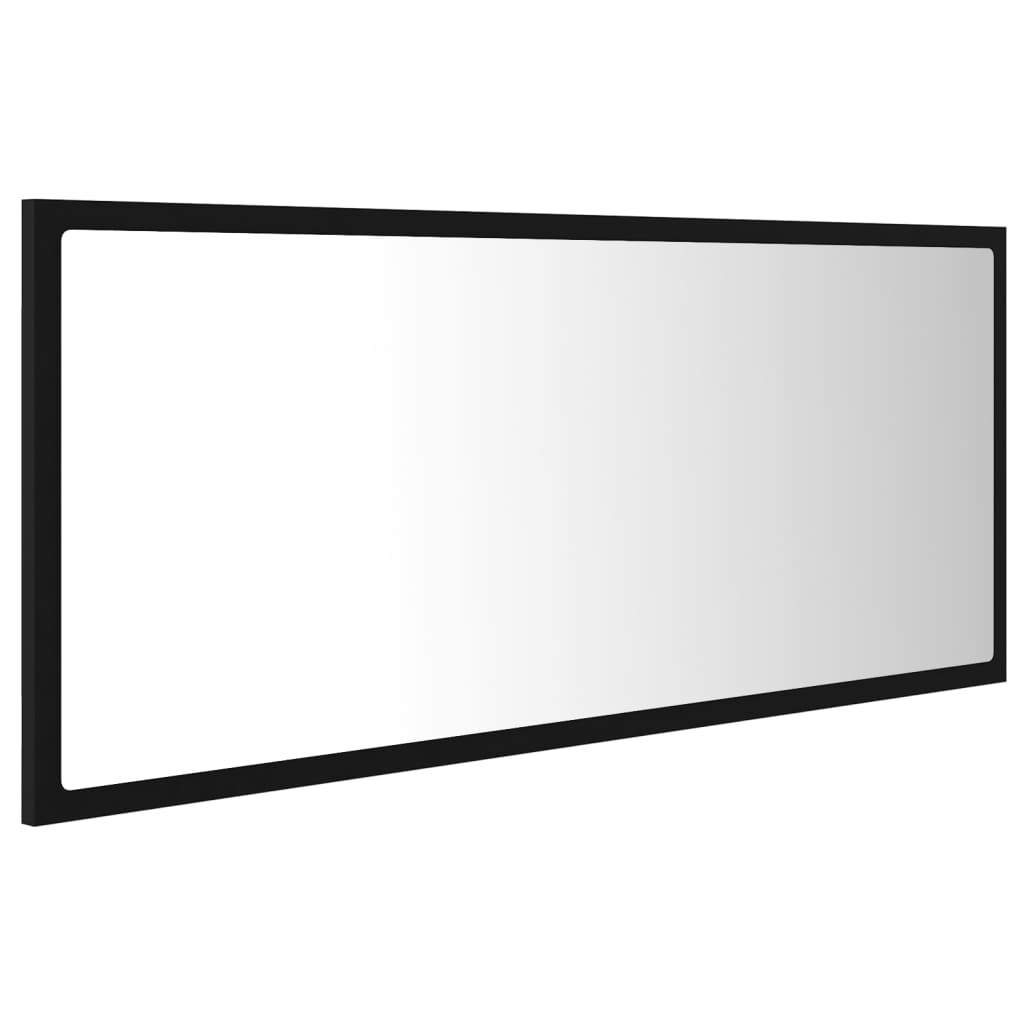 LED Bathroom Mirror Black 100x8.5x37 cm Acrylic