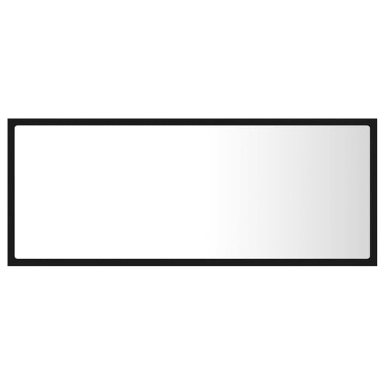 LED Bathroom Mirror Black 100x8.5x37 cm Acrylic