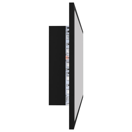 LED Bathroom Mirror Black 100x8.5x37 cm Acrylic