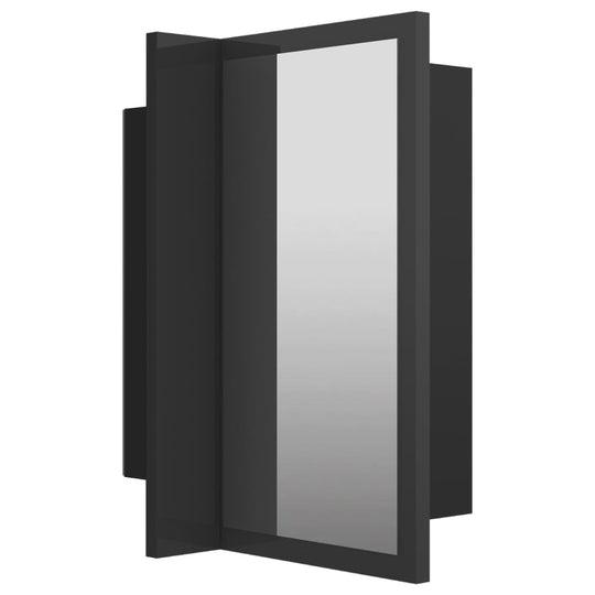 LED Bathroom Mirror Cabinet High Gloss Grey 40x12x45 cm Acrylic