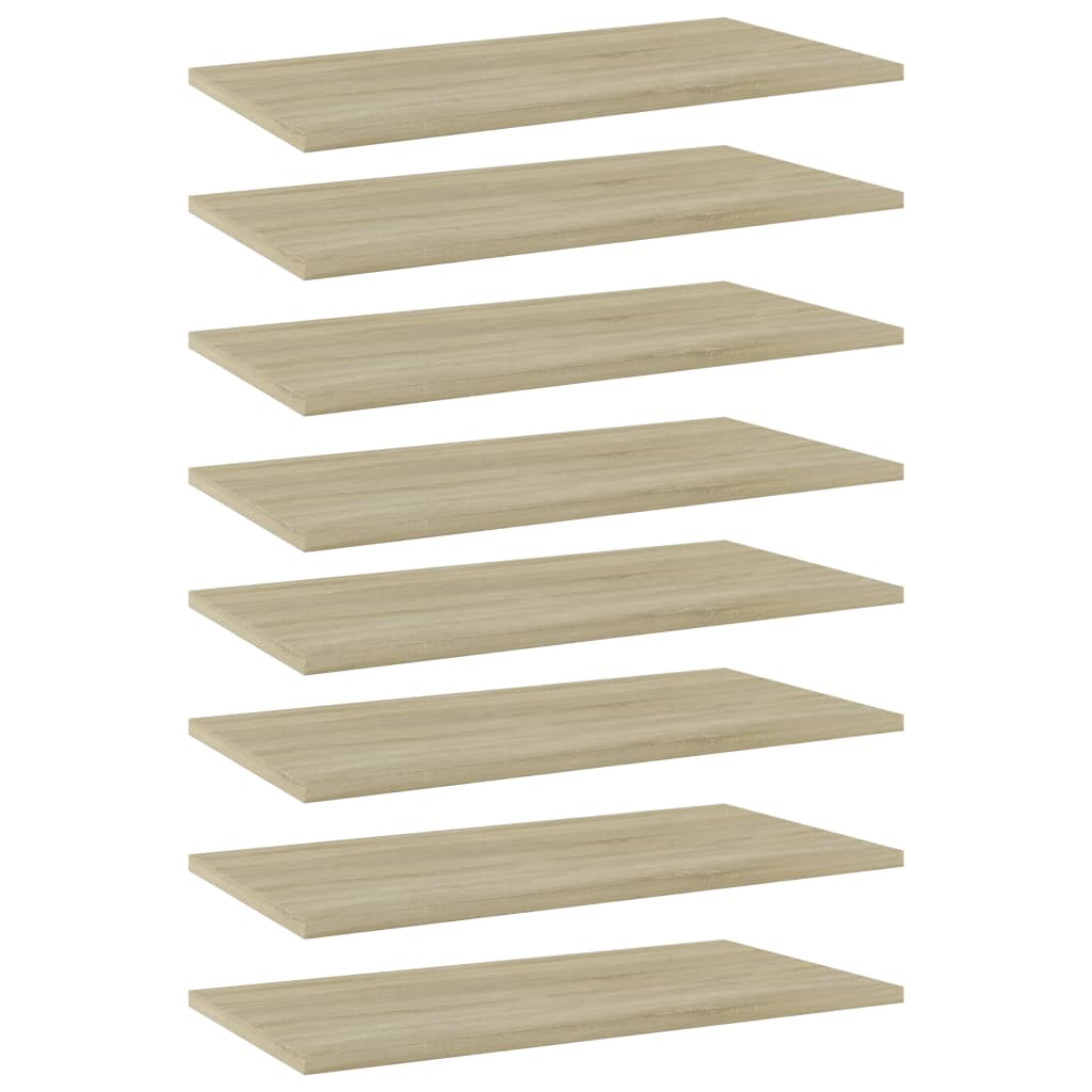 Bookshelf Boards 8 pcs Sonoma Oak 60x30x1.5 cm Engineered Wood