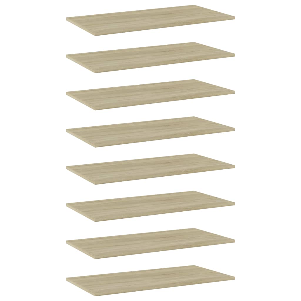 Bookshelf Boards 8 pcs Sonoma Oak 80x40x1.5 cm Engineered Wood