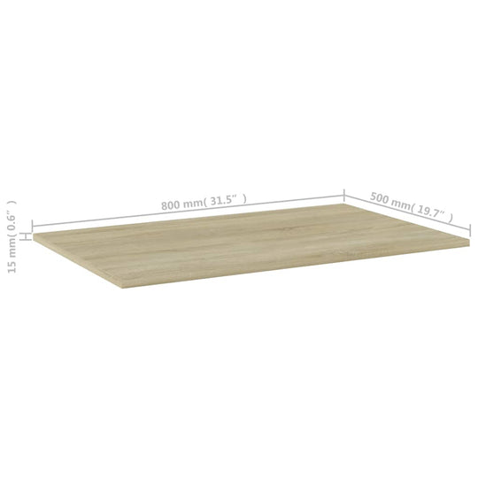 Bookshelf Boards 4 pcs Sonoma Oak 80x50x1.5 cm Engineered Wood