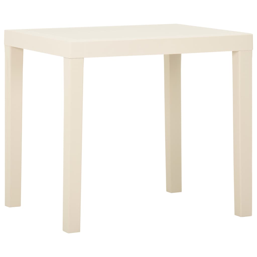 Garden Table White 79x65x72 cm Plastic