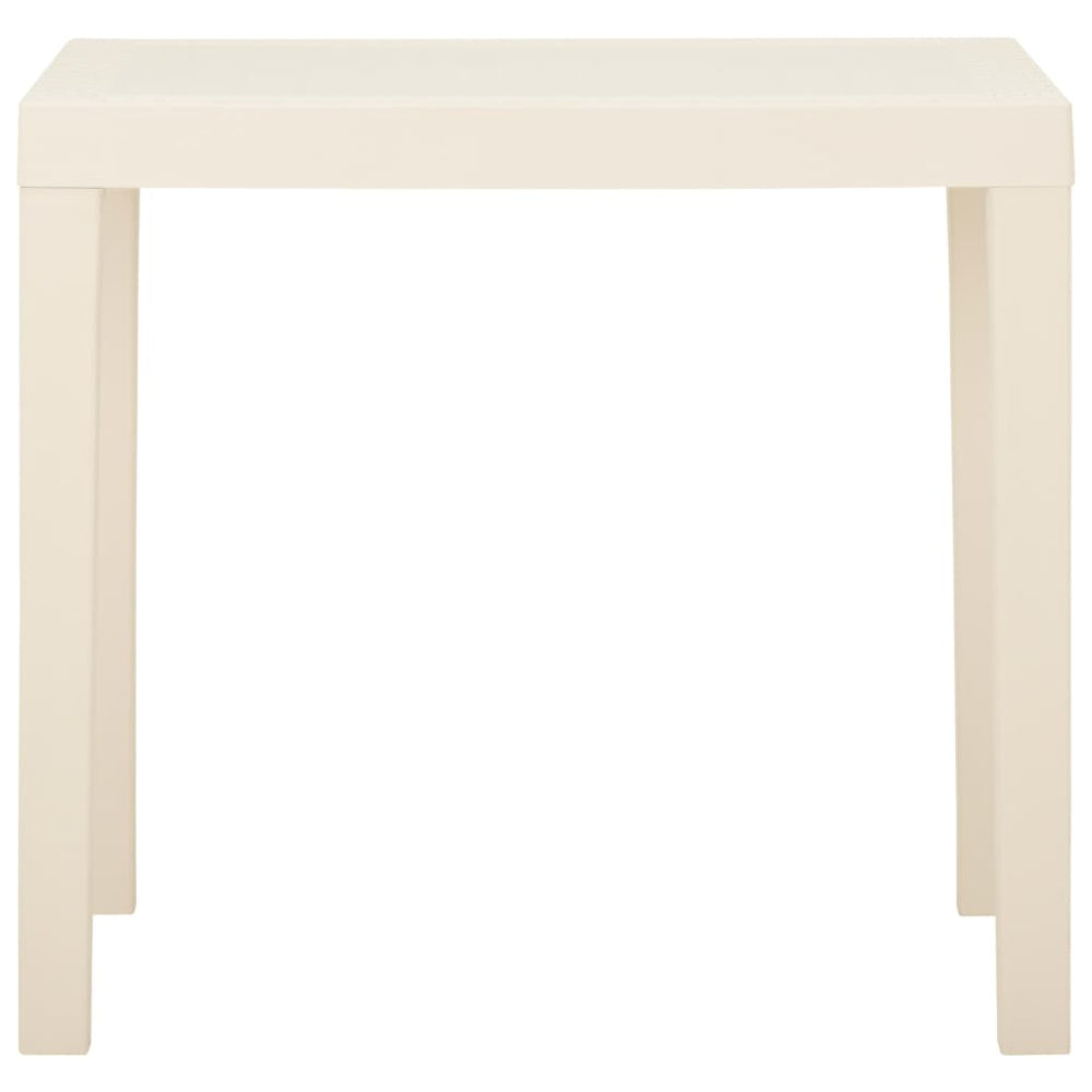 Garden Table White 79x65x72 cm Plastic