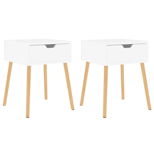 Bedside Cabinets 2 pcs White 40x40x56 cm Engineered Wood