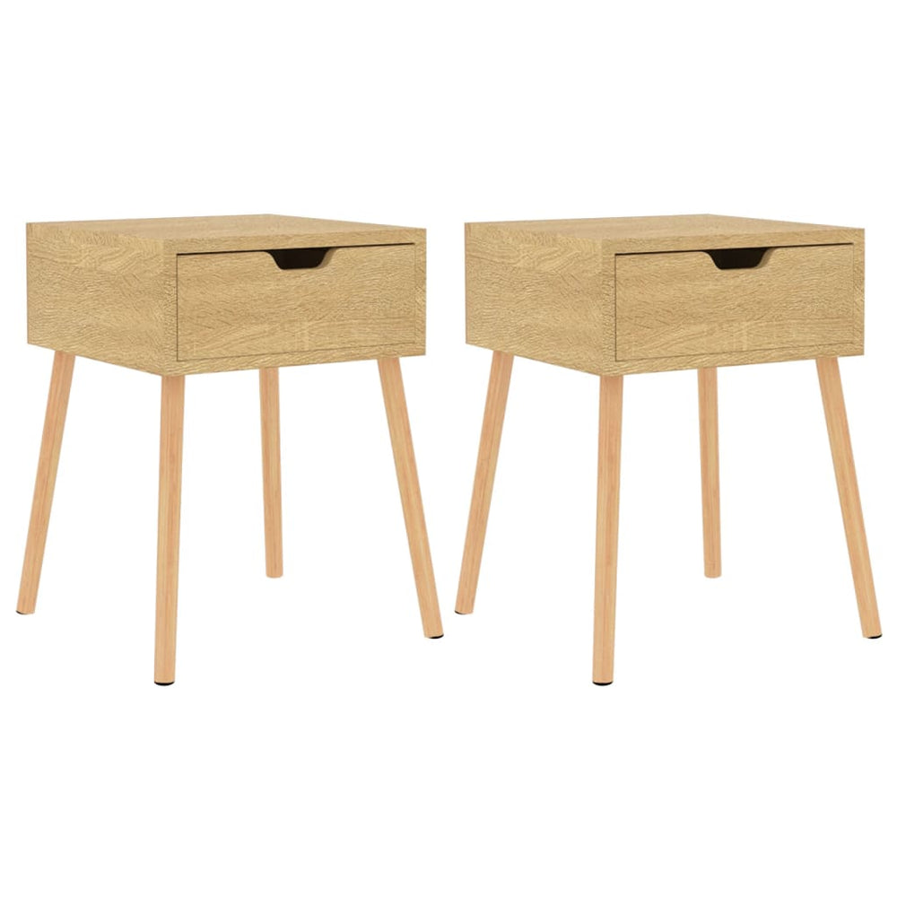 Affordable quality bedside cabinets 2 pcs in Sonoma oak, 40x40x56 cm made of engineered wood, featuring modern design and drawer storage.