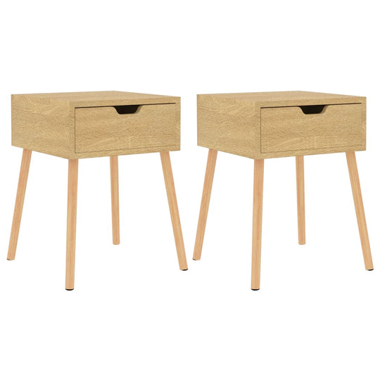 Affordable quality bedside cabinets 2 pcs in Sonoma oak, 40x40x56 cm made of engineered wood, featuring modern design and drawer storage.