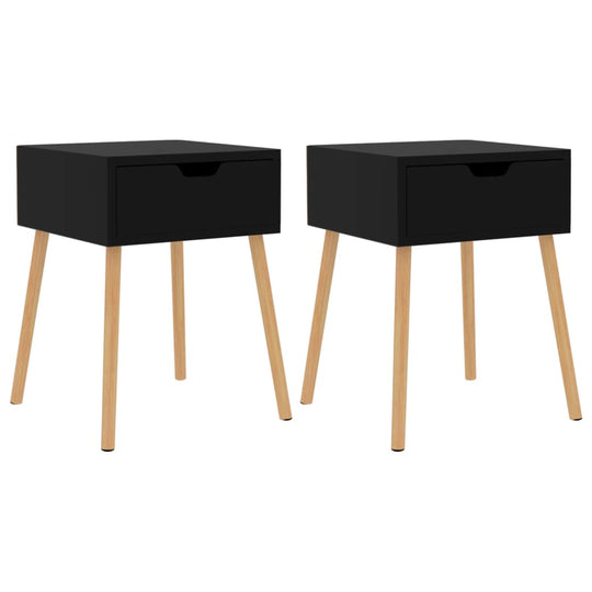 Bedside Cabinets 2 pcs High Gloss Black 40x40x56 cm Engineered Wood