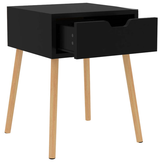 Bedside Cabinets 2 pcs High Gloss Black 40x40x56 cm Engineered Wood